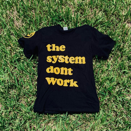 Black TSDW Oversized Text Graphic T-Shirt