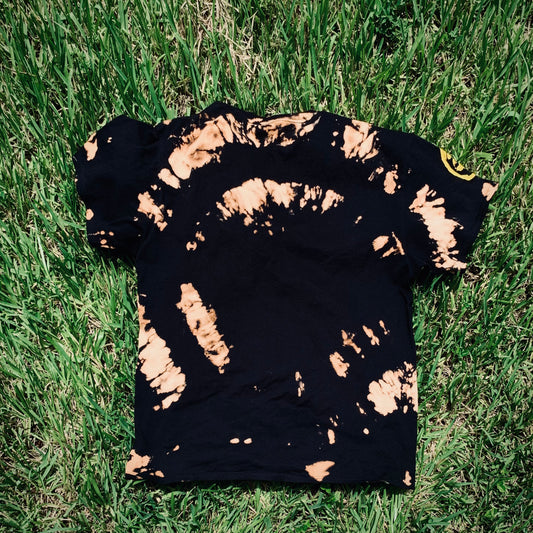 Black Acid Wash Bleach Dyed TSDW T-Shirt (short sleeve)