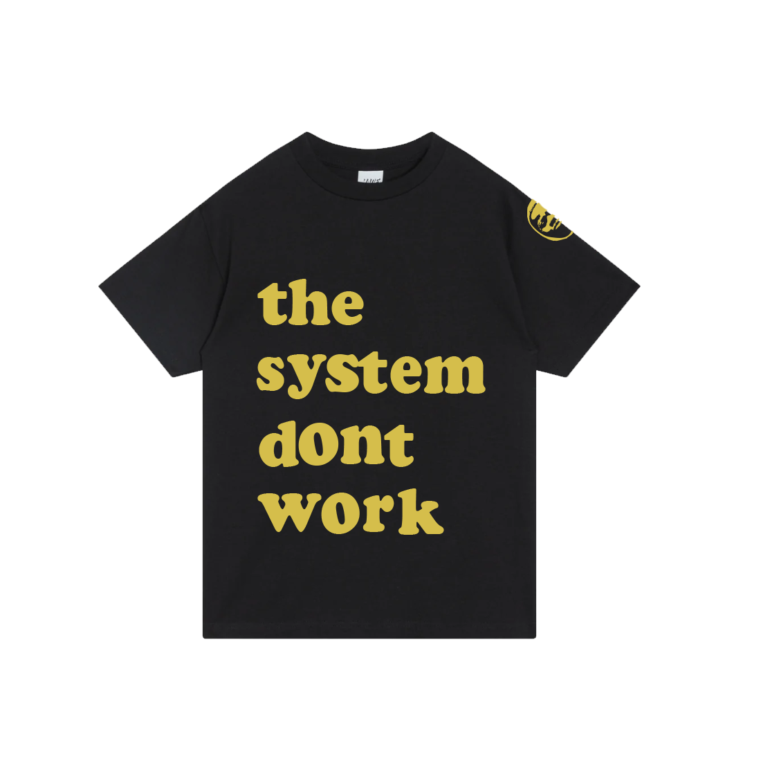 Black TSDW Oversized Text Graphic T-Shirt