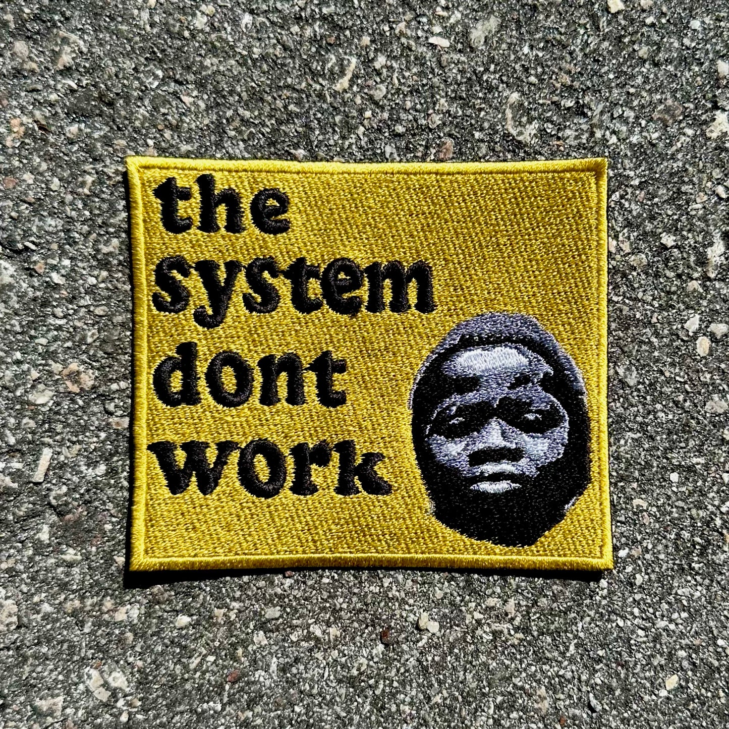 3 Pack x “TheSystemDontWork" 4” Embroidered Box Logo Patch