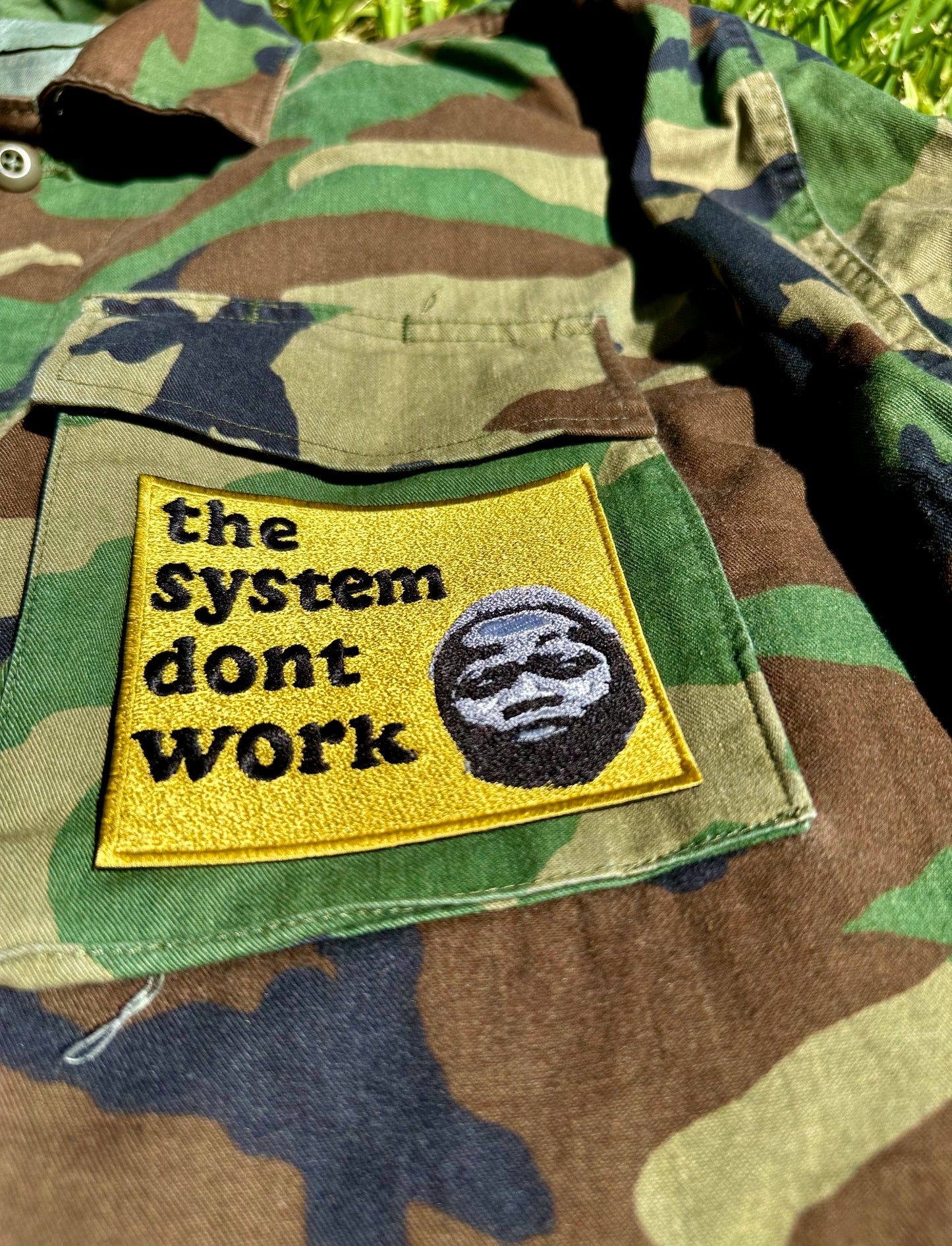 3 Pack x “TheSystemDontWork" 4” Embroidered Box Logo Patch